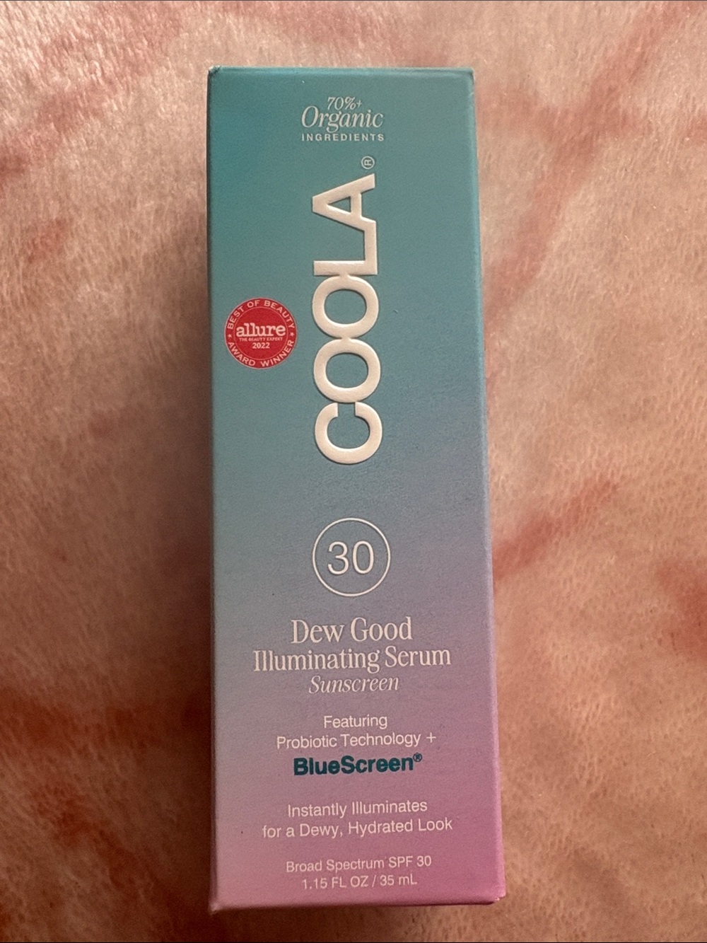 COOLA Dew Good Illuminating Serum SPF 30 - Teal to Pink Gradient